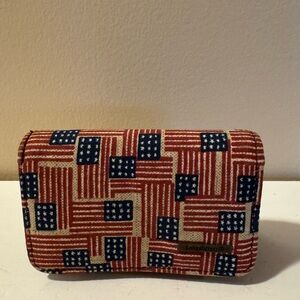 Longaberger Old Glory American Flag Pattern Billfold Wallet